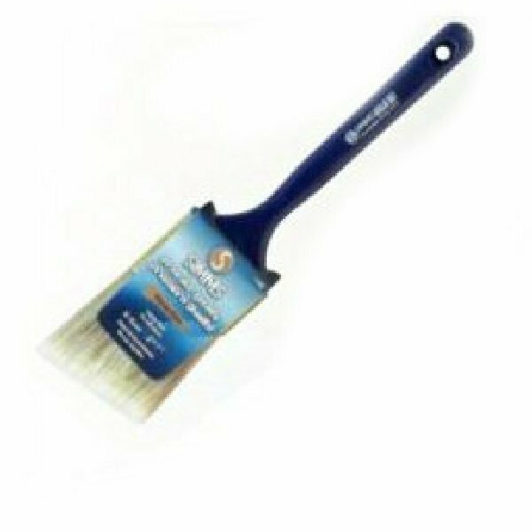 T&S Simms Paint Brush, 2-1/2 in W, Angle Sash Brush, 2-7/8 in L Bristle, Nylon/Polyester Bristle 1930-64